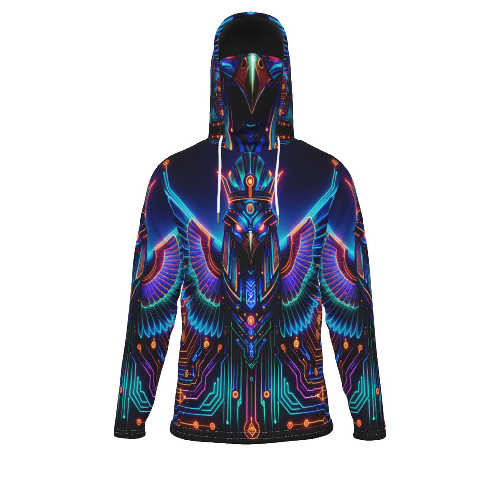 Egyptian Tech Horus Hoodie with Ears by Bazaar Design Style