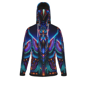 Egyptian Tech Horus Hoodie with Ears by Bazaar Design Style