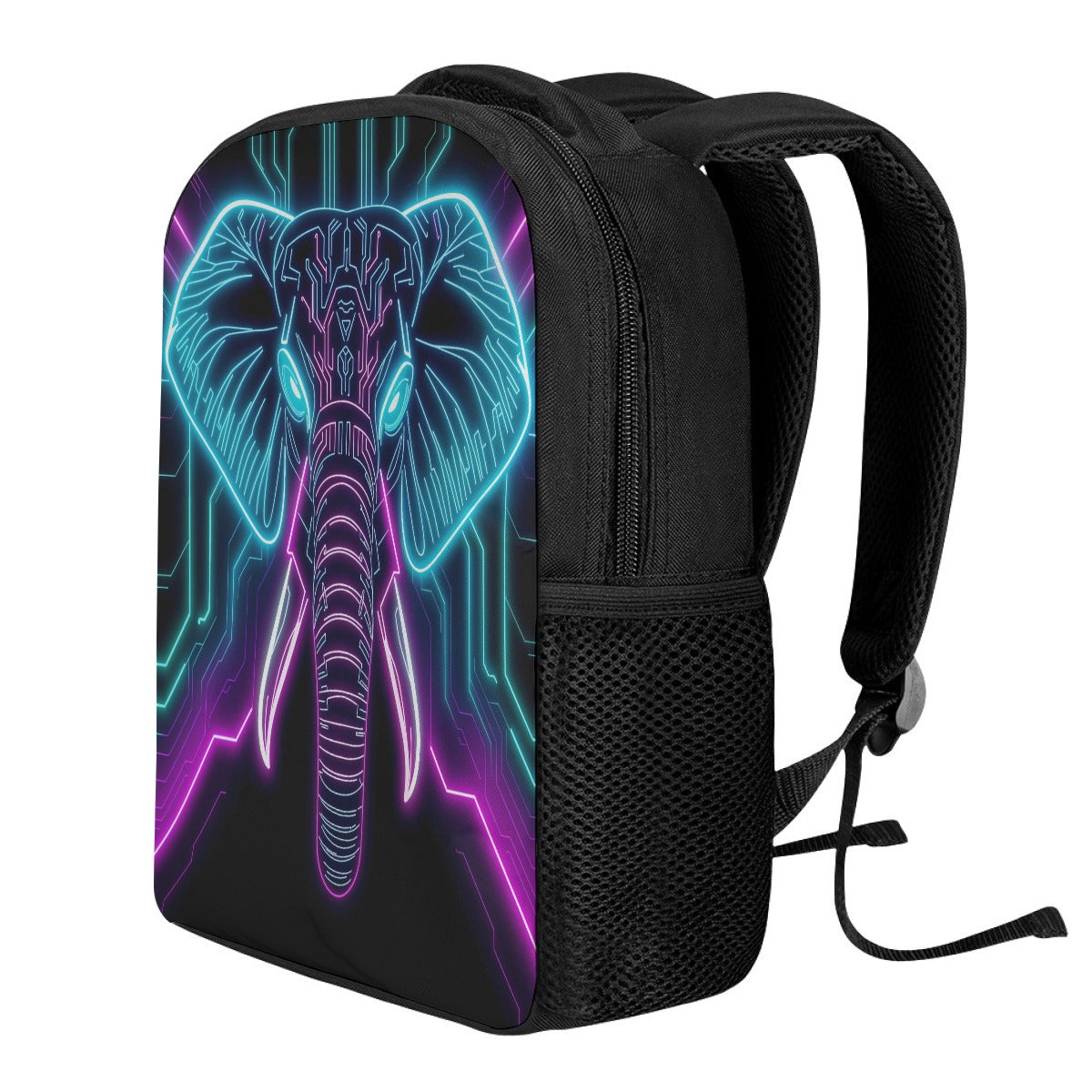 Neon Spirit Animal Elephant Student Backpack by Bazaar Design Style
