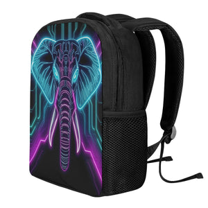 Neon Spirit Animal Elephant Student Backpack by Bazaar Design Style