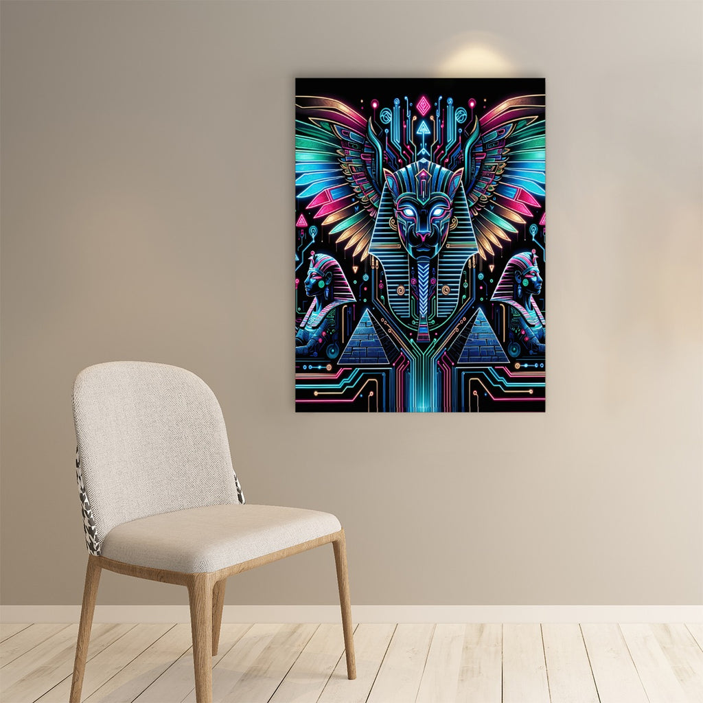 Egyptian Tech Bastet Poster by Bazaar Design Style