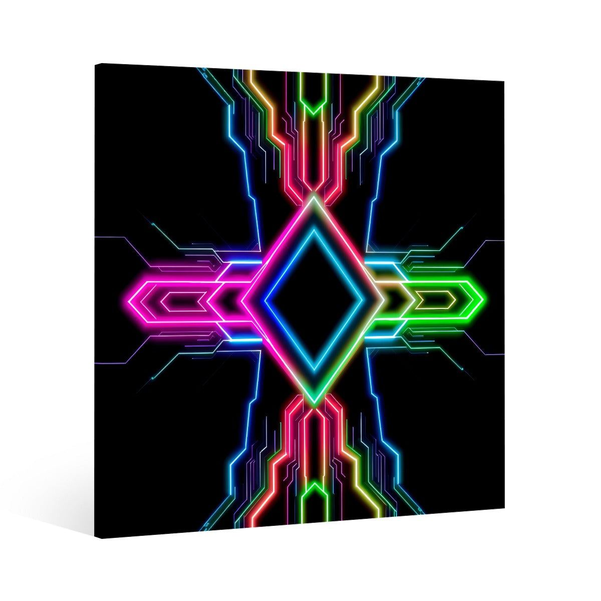 Neon Tech Canvas Print by Bazaar Design Style