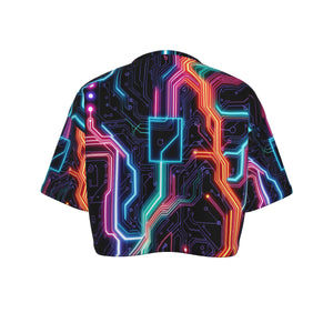 Neon Tech #2 Crop Top T-Shirt
