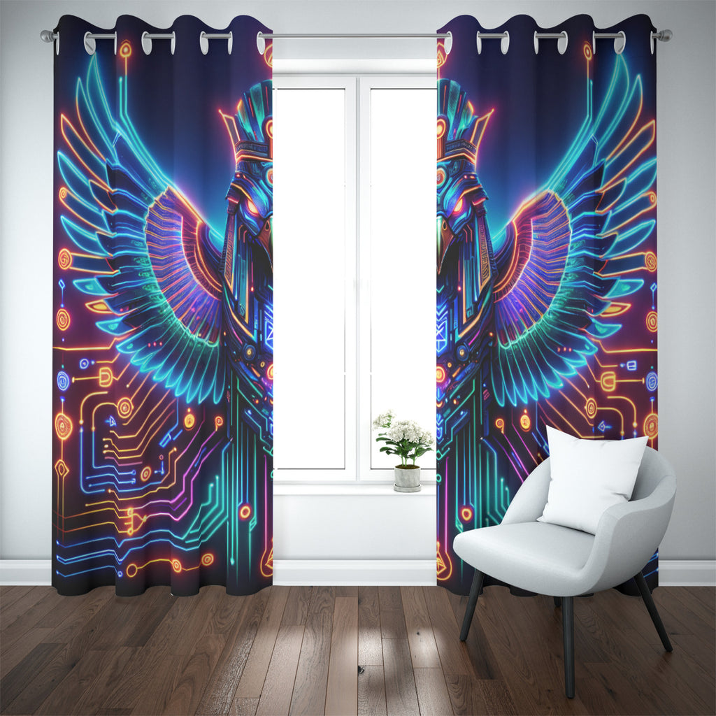 Egyptian Tech Horus Blackout Curtains with Grommets by Bazaar Design Style