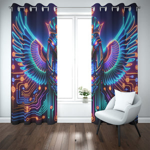 Egyptian Tech Horus Blackout Curtains with Grommets by Bazaar Design Style