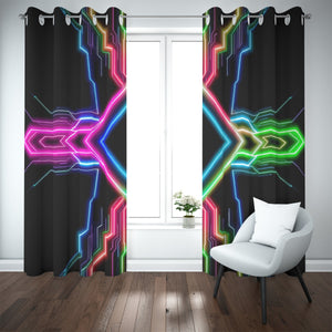 Neon Tech Blackout Curtains with Grommets by Bazaar Design Style