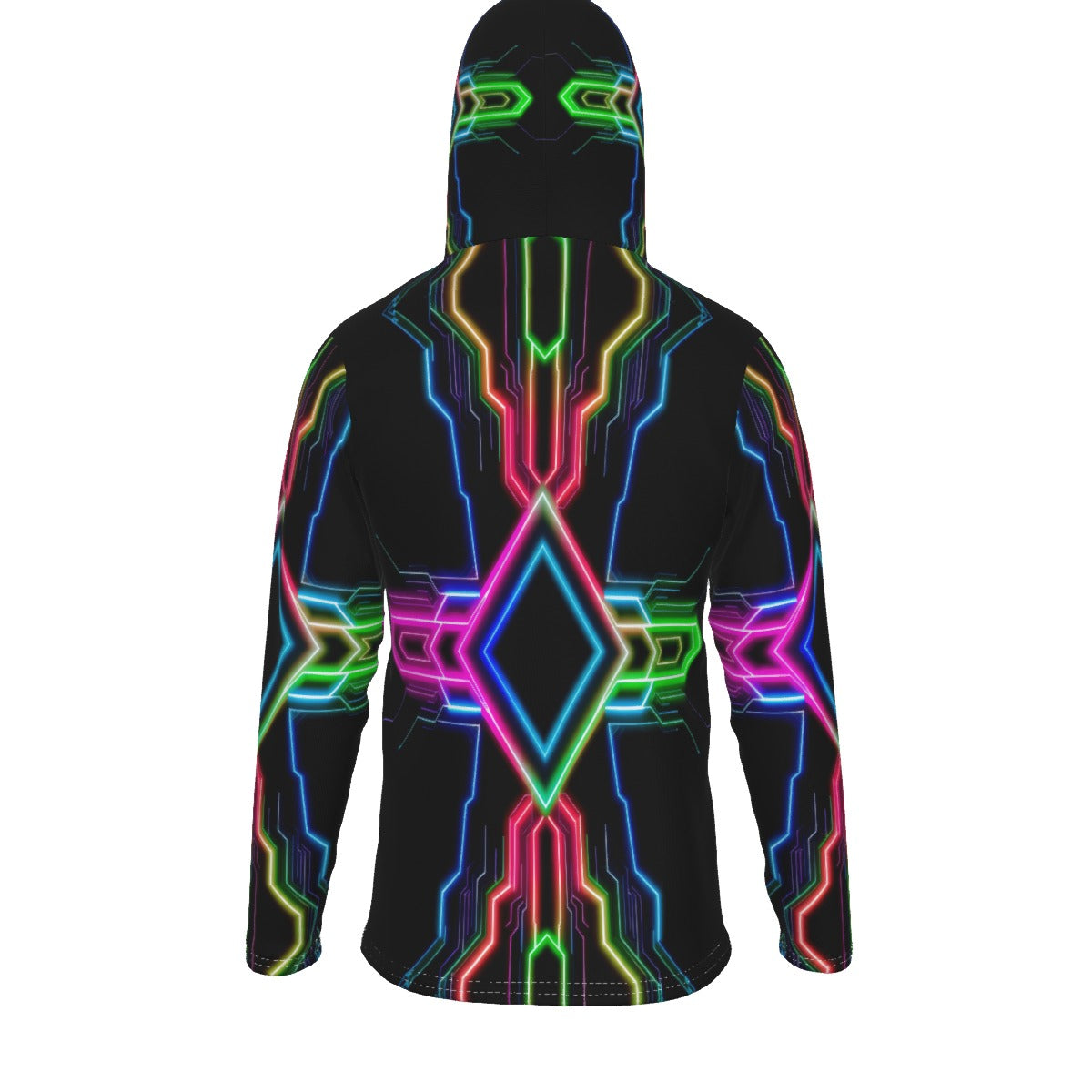 Neon Tech Hoodie with Mask by Bazaar Design Style