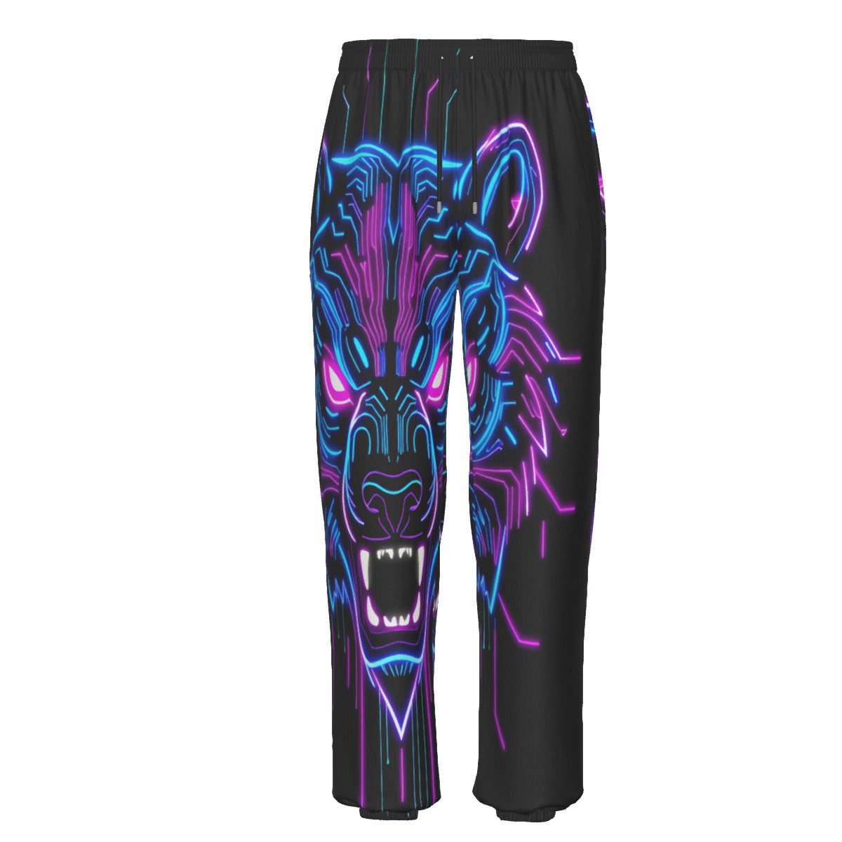 Neon Spirit Animal Bear Cotton Sweatpants