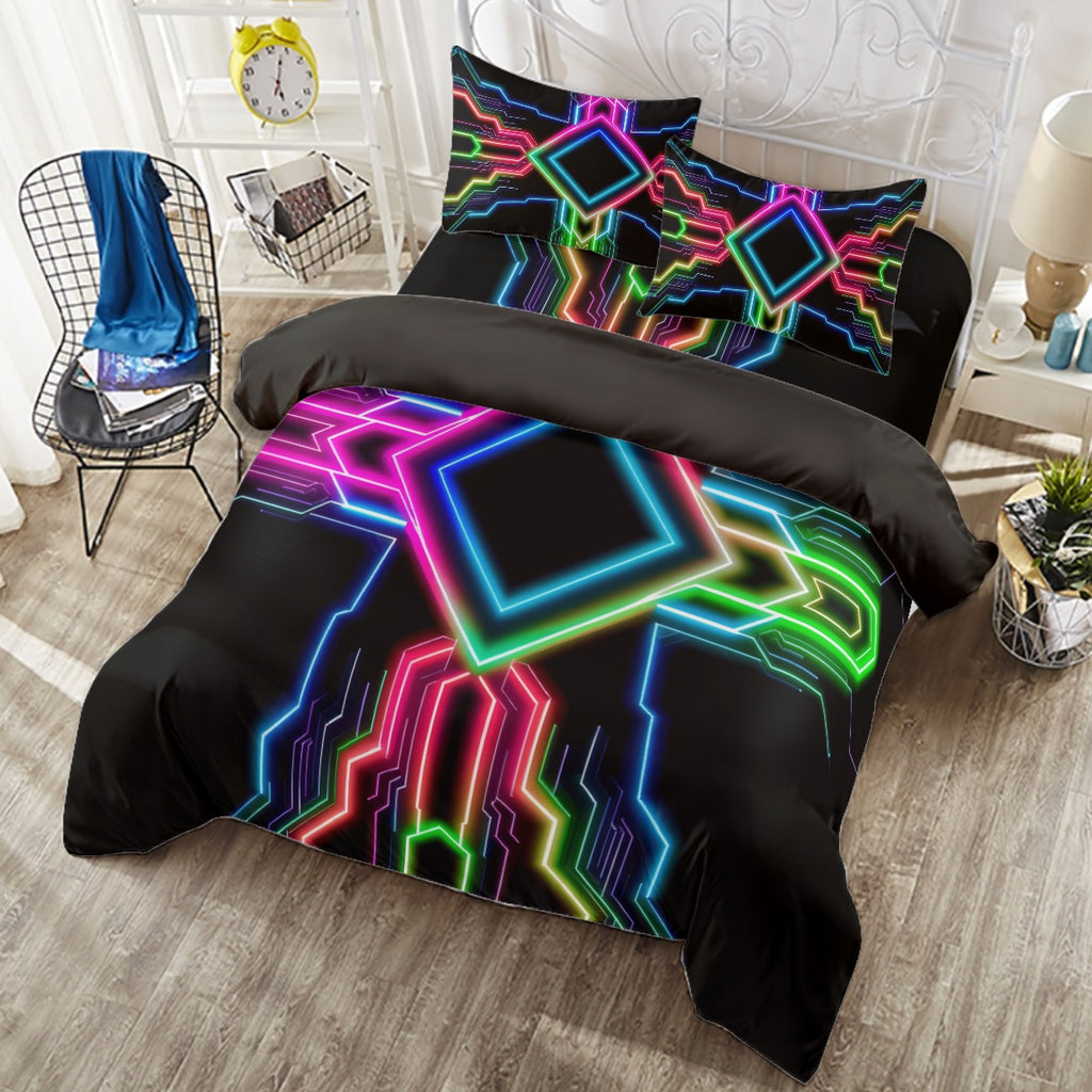 Neon Tech Duvet Cover Set by Bazaar Design Style (K,CK)