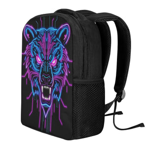 Neon Spirit Animal Bear Student Backpack by Bazaar Design Style