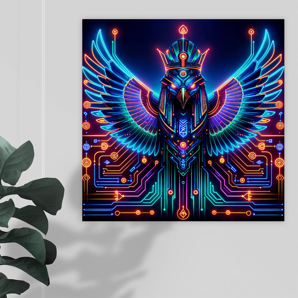 Egyptian Tech Horus Canvas Print by Bazaar Design Style