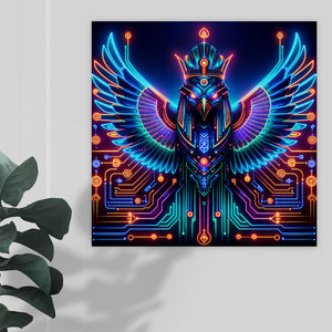 Egyptian Tech Horus Canvas Print by Bazaar Design Style