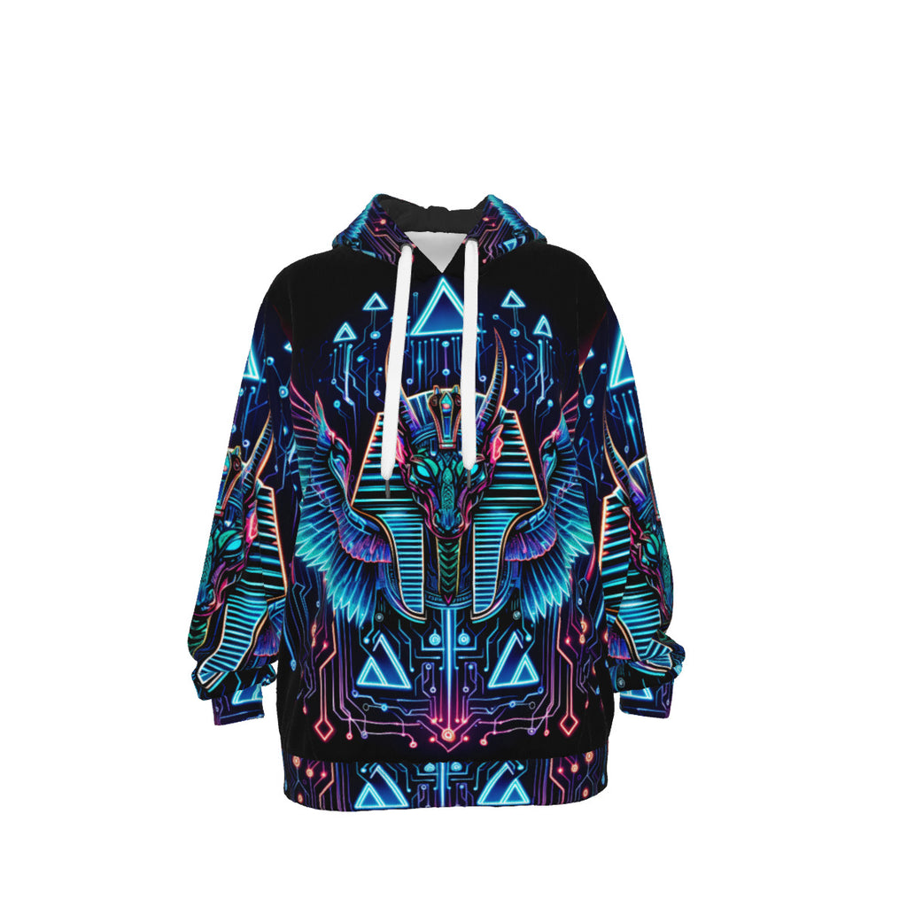 Egyptian Tech Sobek Cotton Pullover Hoodie by Bazaar Design Style