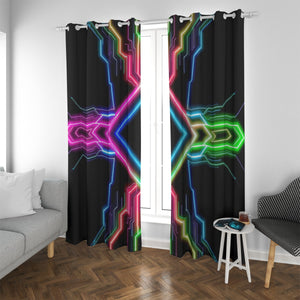 Neon Tech Blackout Curtains with Grommets by Bazaar Design Style