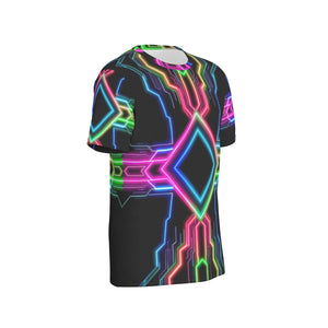 Neon Tech Cotton T-Shirt by Bazaar Design Style