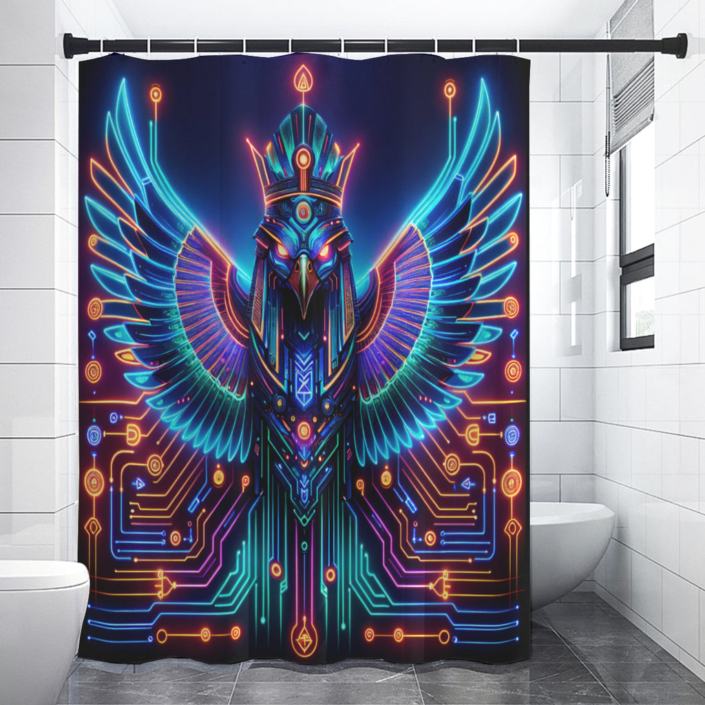 Egyptian Tech Horus Shower Curtain by Bazaar Design Style