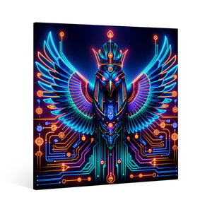 Egyptian Tech Horus Canvas Print by Bazaar Design Style