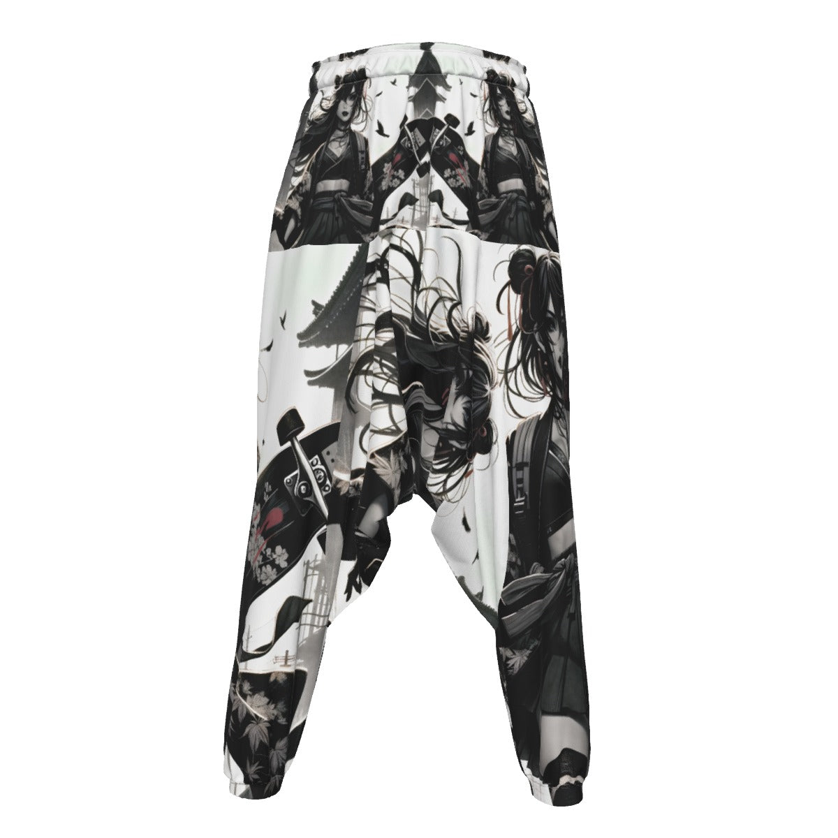 Anime Pin-Up Girl Longboard Harem Pants by Bazaar Design Style