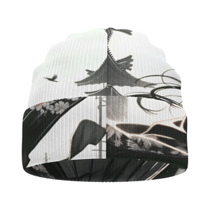 Anime Pin-Up Girl Longboard Beanie Hat by Bazaar Design Style