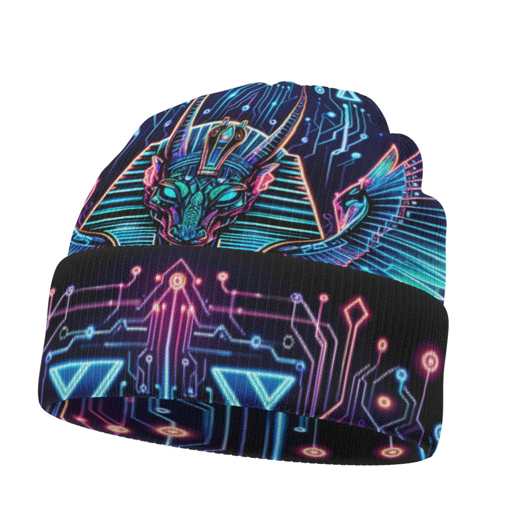 Egyptian Tech Sobek Beanie Hat by Bazaar Design Style