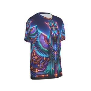 Egyptian Tech Horus Cotton T-shirt by Bazaar Design Style