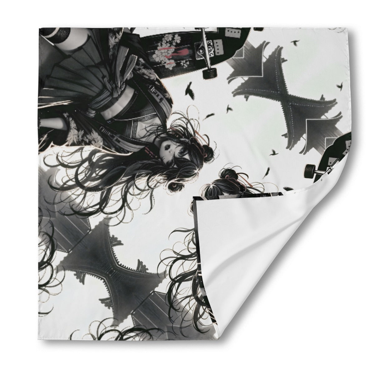 Anime Pin-Up Girl Longboard Bandana by Bazaar Design Style