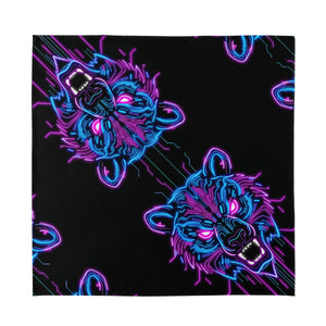 Neon Spirit Animal Bear Bandana by Bazaar Design Style
