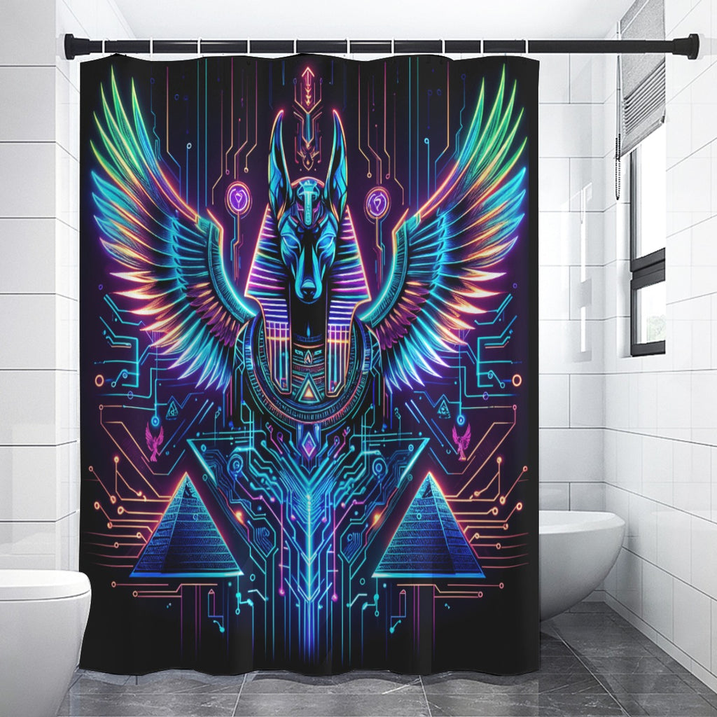 Egyptian Tech Anubis Shower Curtain by Bazaar Design Style
