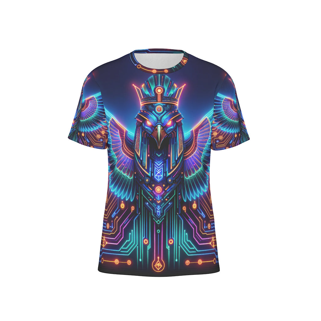 Egyptian Tech Horus Cotton T-shirt by Bazaar Design Style