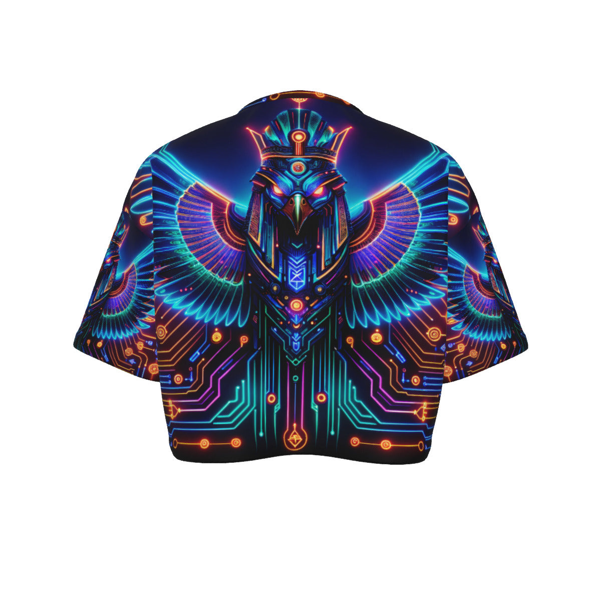 Egyptian Tech Horus Crop Top T-Shirt