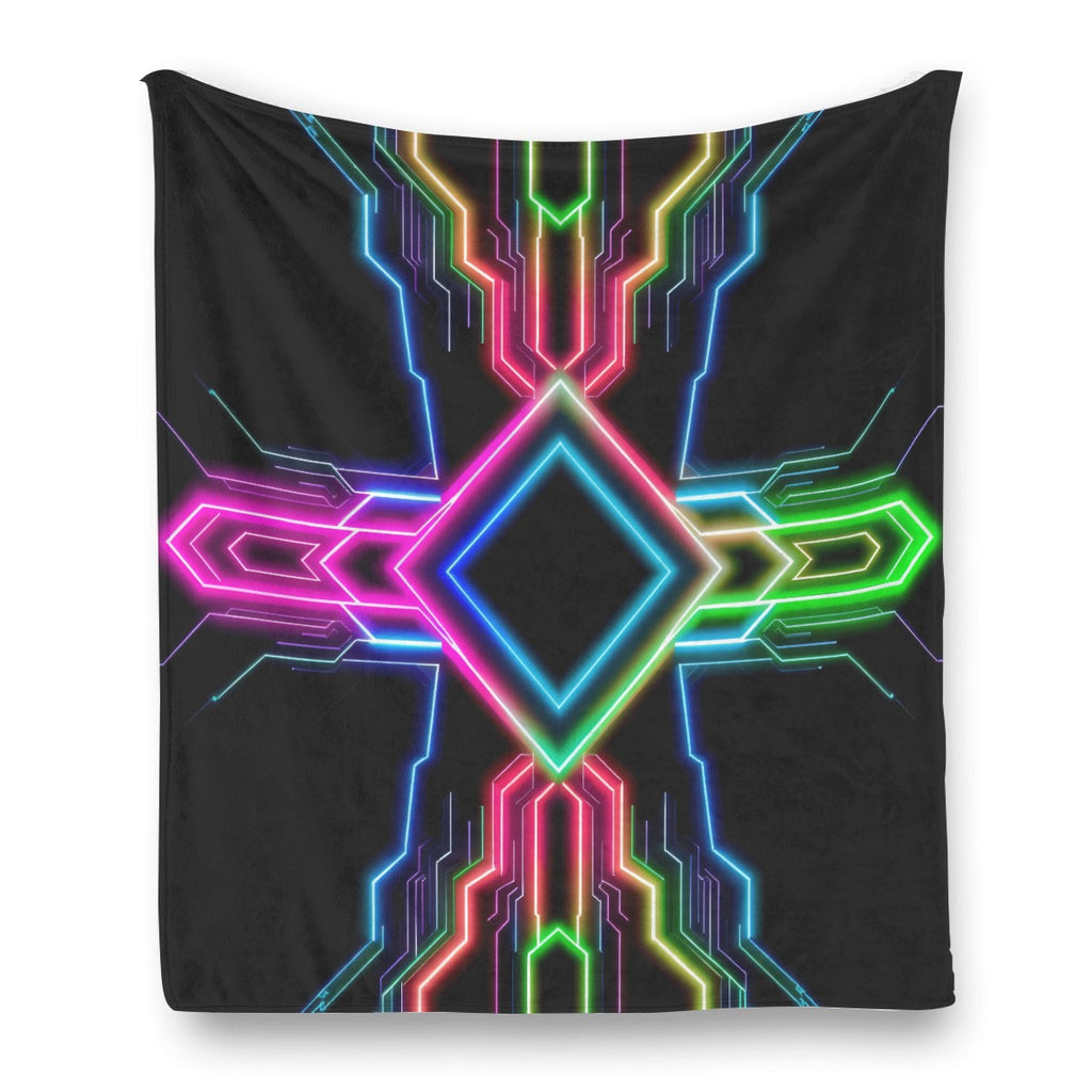 Neon Tech Flannel Blanket by Bazaar Design Style