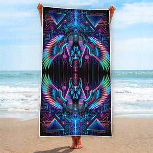 Egyptian Tech Anubis Beach Towel by Bazaar Design Style