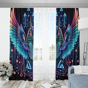 Egyptian Tech Sobek Blackout Curtains with Hooks by Bazaar Design Style
