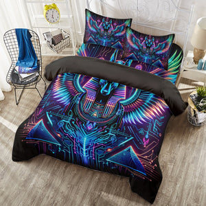 Egyptian Tech Anubis 4 Piece Duvet Cover Set by Bazaar Design Style (T,F,Q)