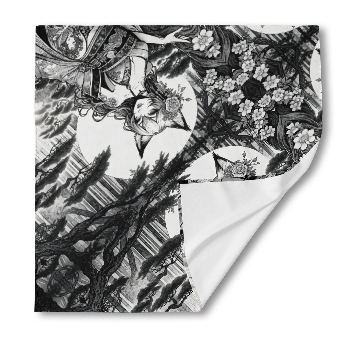 Anime Pin-up Girl Fox Bandana by Bazaar Design Style