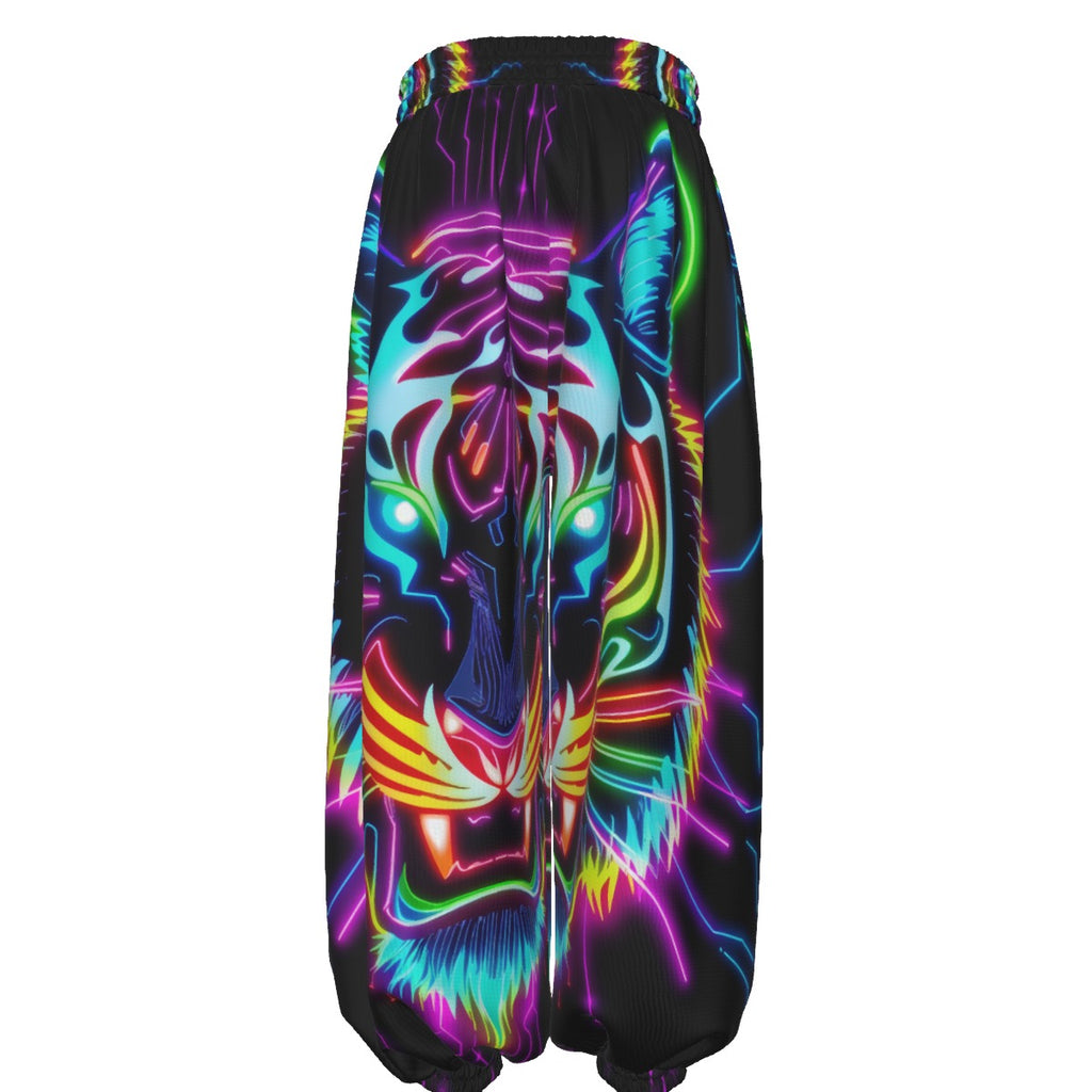 Neon Spirit Animal Tiger Lantern Pants by Bazaar Design Style