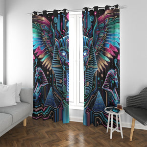 Egyptian Tech Bastet Blackout Curtains with Grommets by Bazaar Design Style