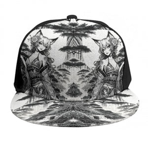 Anime Pin-up Girl Fox Snapback Hat by Bazaar Design Style