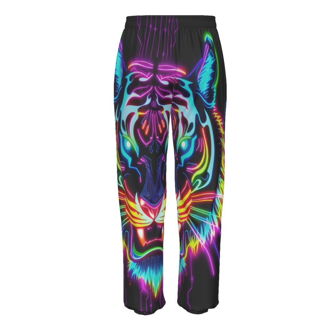 Neon Spirit Animal Tiger Cotton Sweatpants