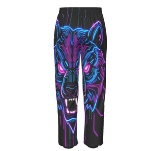 Neon Spirit Animal Bear Cotton Sweatpants