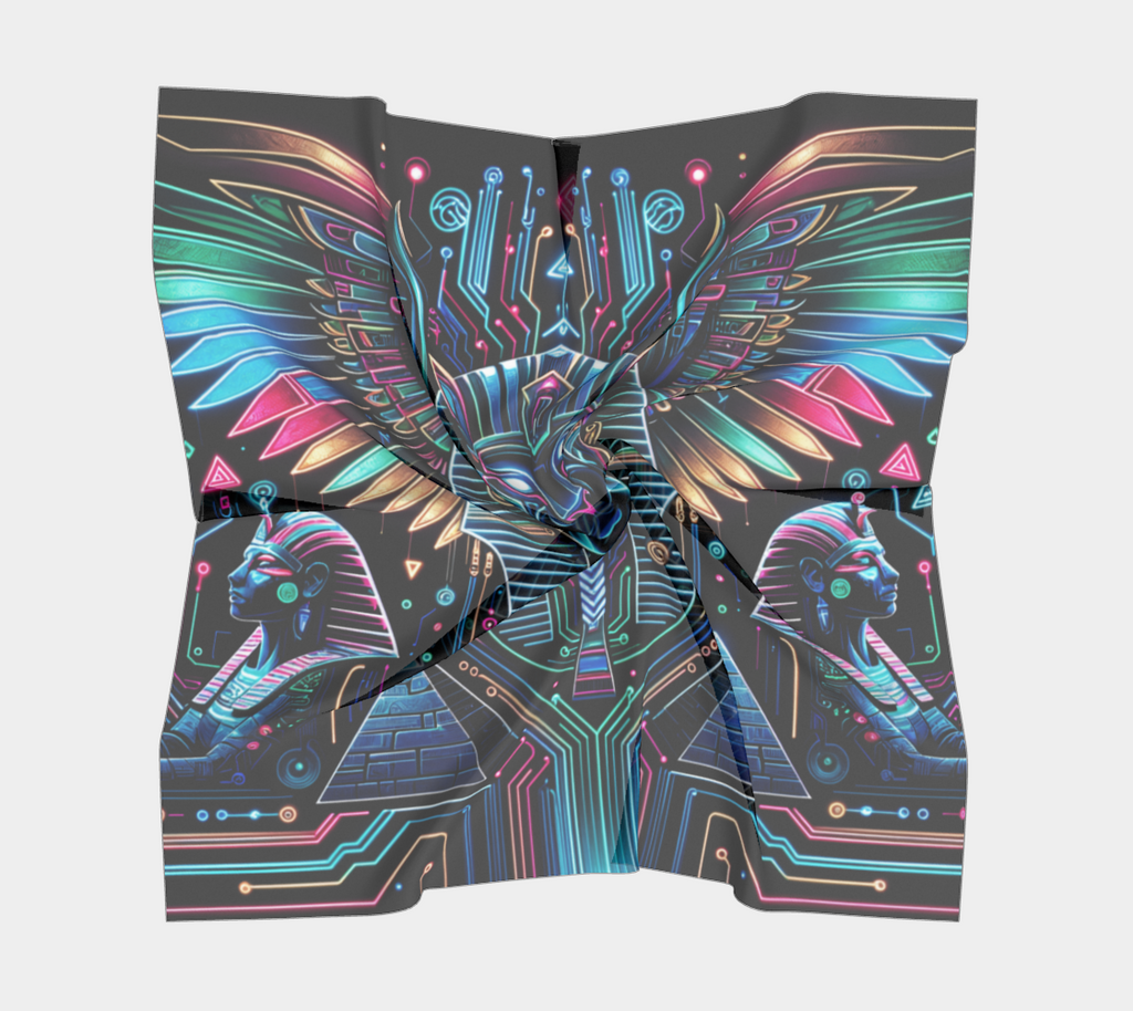 Egyptian Tech Bastet Square Shawl by Bazaar Design Style