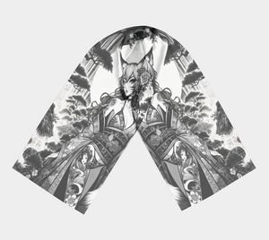 Anime Pin-up Girl Fox Long Shawl by Bazaar Design Style