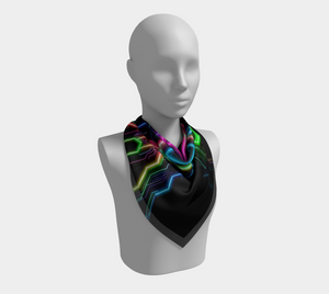 Neon Tech Square Shawl by Bazaar Design Style
