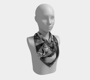 Anime Pin-up Girl Fox Square Shawl by Bazaar Design Style