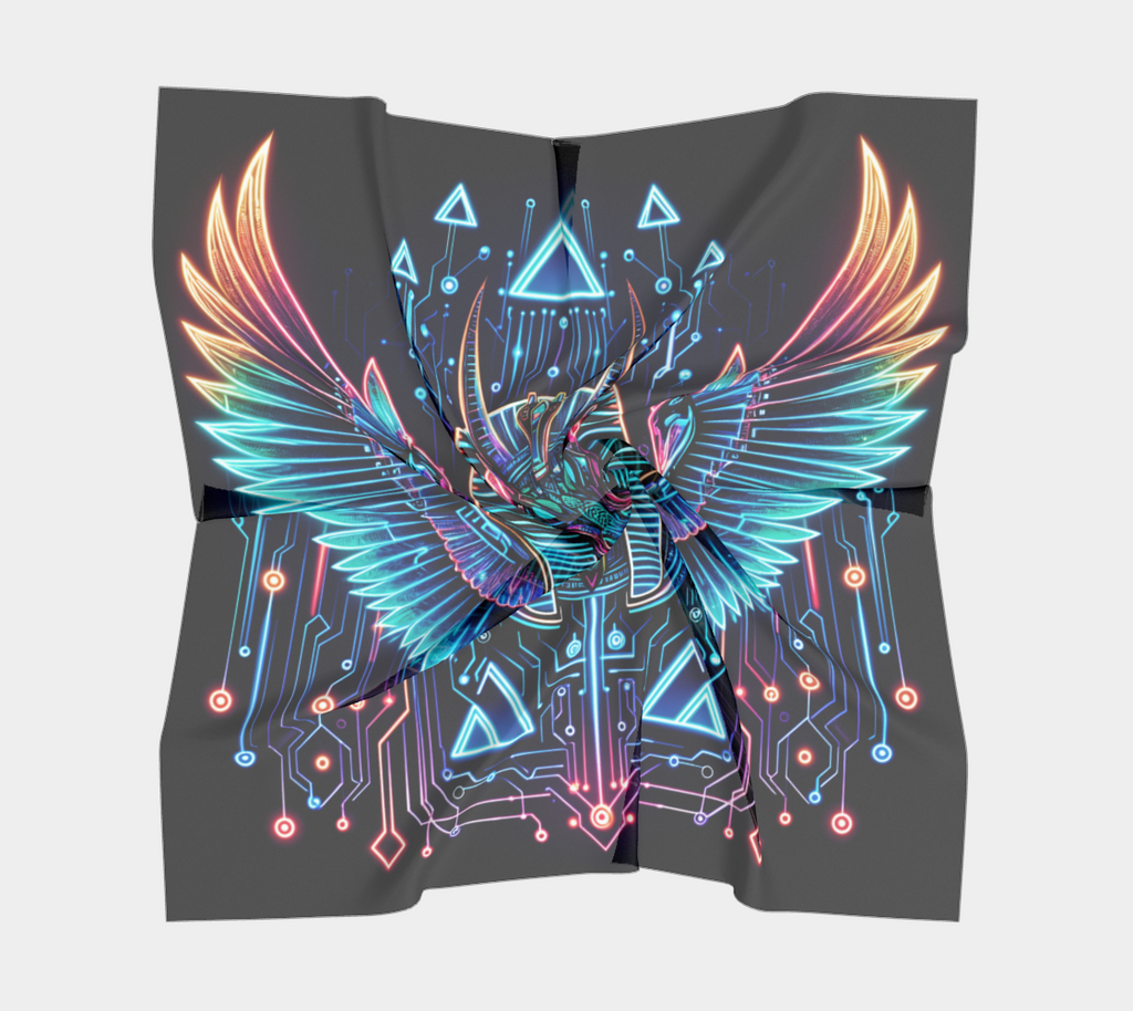Egyptian Tech Sobek Square Shawl by Bazaar Design Style
