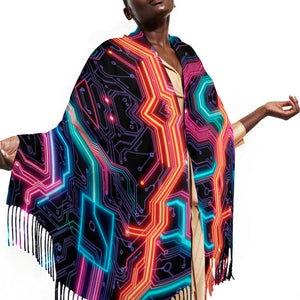 Neon Tech #2 Pashmina by Bazaar Design Style