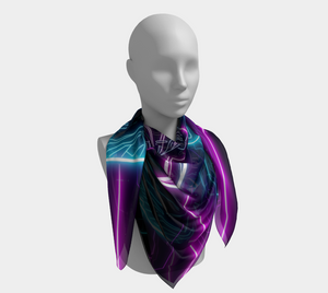 Neon Spirit Animal Elephant Square Shawl by Bazaar Design Style