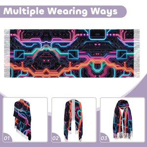 Neon Tech #2 Pashmina by Bazaar Design Style