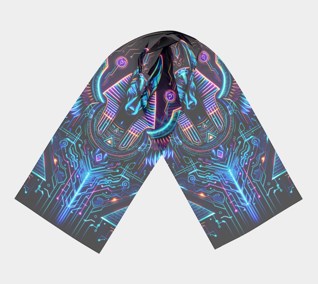 Egyptian Tech Anubis Long Shawl by Bazaar Design Style