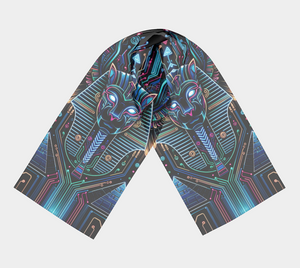 Egyptian Tech Bastet Long Shawl by Bazaar Design Style